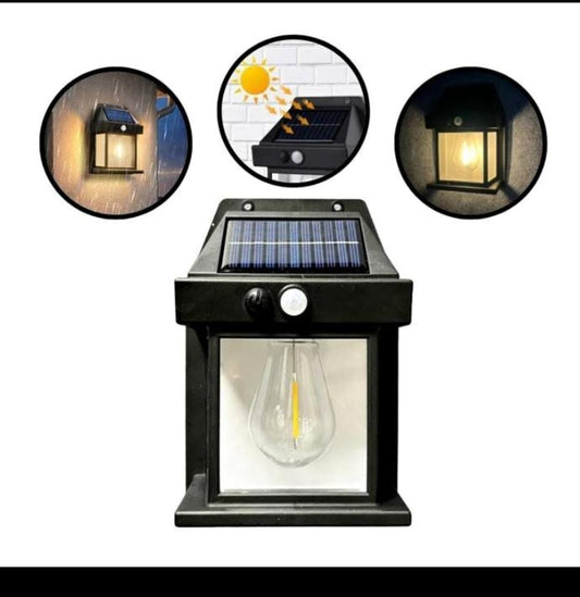 FARO SOLAR DE PARED CON SENSOR DE MOVIMIENTO IMPERMEABLE Y ECONOMICO